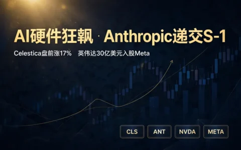 Celestica 财报暴增 83% 盘前涨 17%：Anthropic 公开 S-1，英伟达 30 亿美元入股 Meta