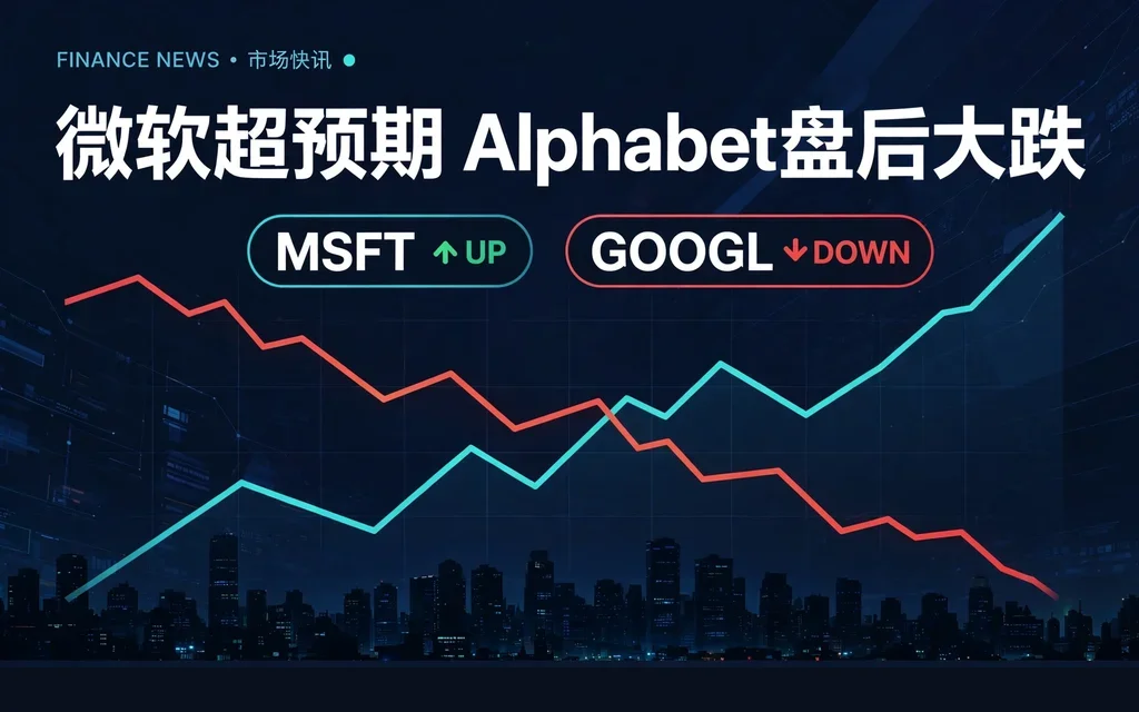 微软财报超预期盘后涨约5%,Alphabet云业务翻倍仍盘后跌8%:美联储按兵不动