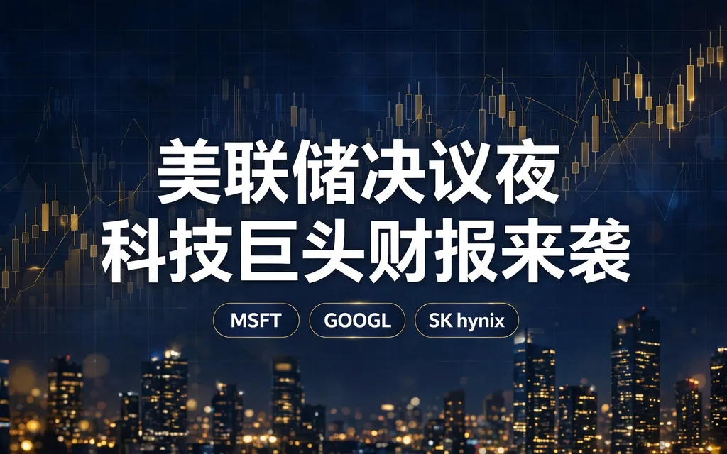 美联储决议夜遇微软谷歌财报:SK海力士利润创纪录,Robinhood盘前跌8%