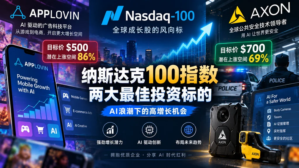 华尔街看涨86%和69%:纳斯达克100指数中这两只成长股值得关注