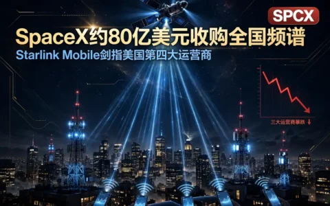SpaceX 约 80 亿美元收购全国 800MHz 频谱：Starlink Mobile 剑指"美国第四大运营商"，T-Mobile 暴跌 13.3%